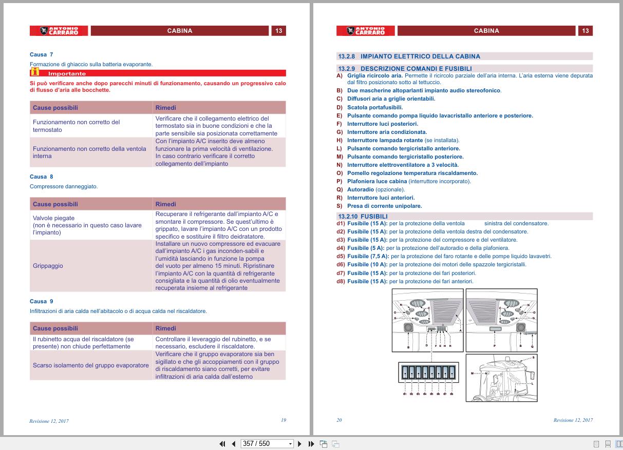 Antonio Carraro Tractor Series 100 TRX TRG TRX7800 to TRG10900 Technical Support Handbook 47310093 01 IT (3)