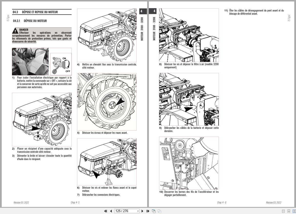 Antonio Carraro Tractor Series 15 Tigre 3100 3200 Technical Support Manual 47310341 FR (3)