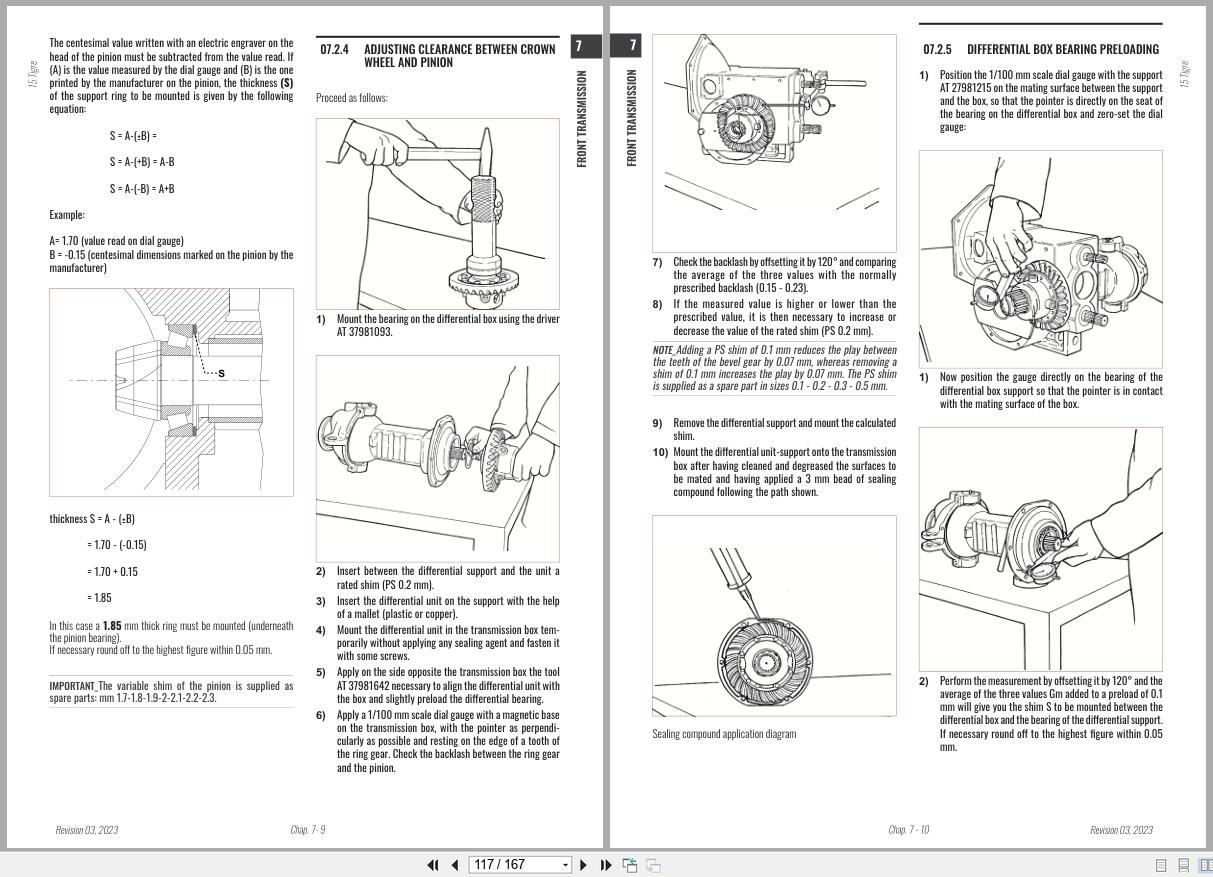 Antonio Carraro Tractor Series 15 Tigre 3800 4000 Engine Transmission Workshop Manual 47308053 (3)