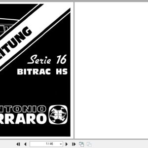 Antonio Carraro Tractor Series 16 Bitrac HS Operators Manual 47310014 DE (1)
