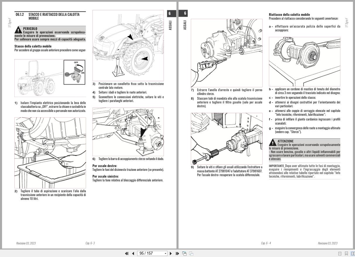 Antonio Carraro Tractor Series 17 Tigre 3800F 4400F Axles Workshop Manual 47309060 IT (3)