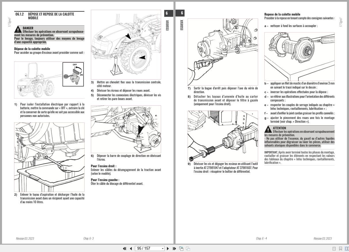 Antonio Carraro Tractor Series 17 Tigre 3800F 4400F Axles Workshop Manual 47309061 FR (3)