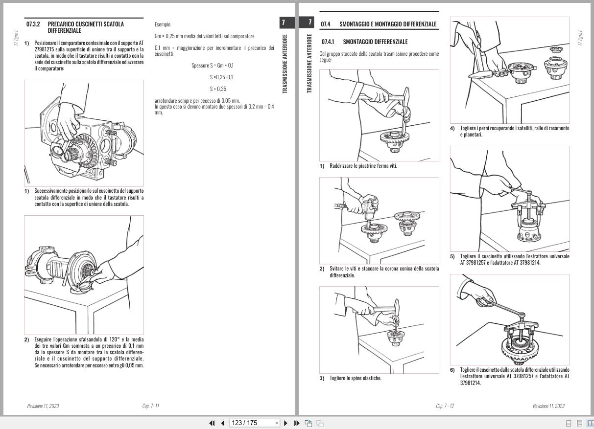 Antonio Carraro Tractor Series 17 Tigre 4800F Engine Transmission Workshop Manual 47308180 IT (3)