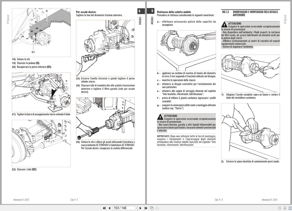 Antonio Carraro Tractor Series 18 Tigrecar 3800 Axles Workshop Manual 47309340 IT (3)