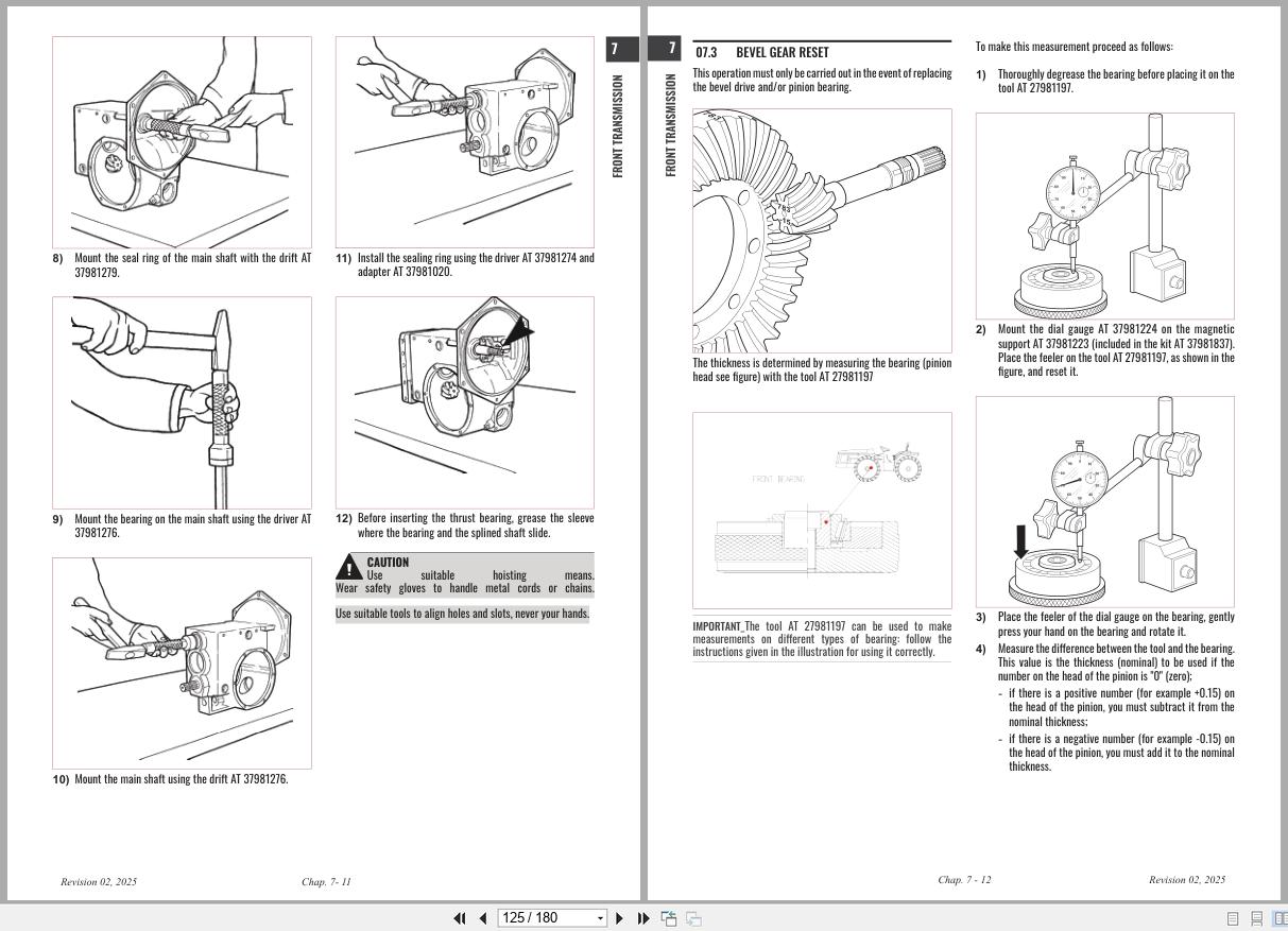 Antonio Carraro Tractor Series 18 Tigrecar 3800 Engine Transmission Workshop Manual 47308323 (3)