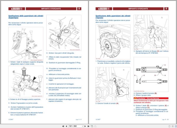 Antonio Carraro Tractor Series 21 Supertigre 4500 Tigrone 4500 5500 Technical Support Manual 47310070 It (3)
