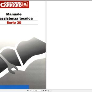 Antonio Carraro Tractor Series 30 2500 to 3800HST Technical Assistance Manual 47310024 IT (1)
