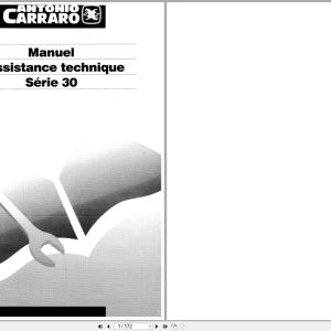 Antonio Carraro Tractor Series 30 2500 to 3800HST Technical Assistance Manual 47310027 FR (1)