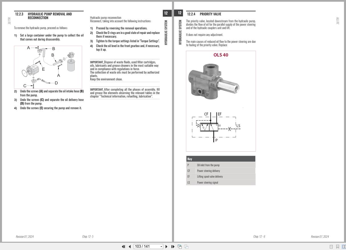 Antonio Carraro Tractor Series 30 TTR4800 Common Rail Hydraulic Workshop Manual 47311273 EN (3)