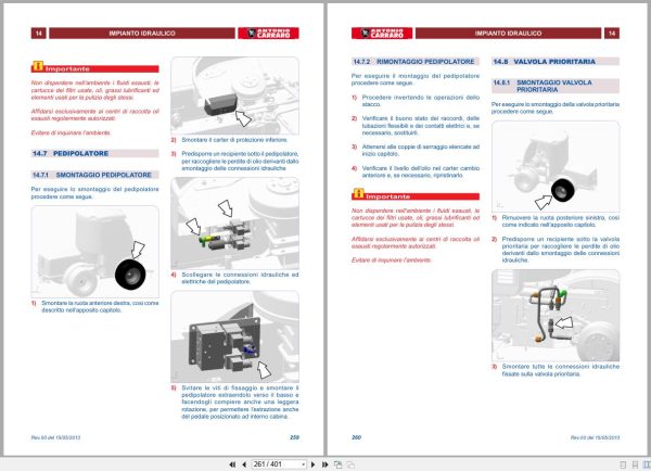 Antonio Carraro Tractor Series 32 SP4400 Technical Support Handbook 47310089 5.2013 IT (3)