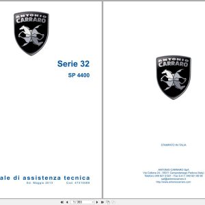 Antonio Carraro Tractor Series 32 SP4400 Technical Support Handbook 47310089 9.2013 IT (1)