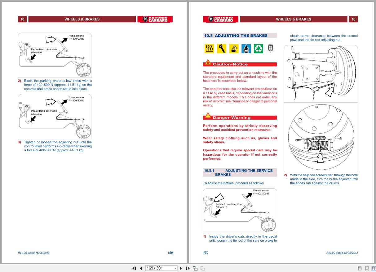 Antonio Carraro Tractor Series 32 SP4400 Technical Support Handbook 47310092 EN (2)
