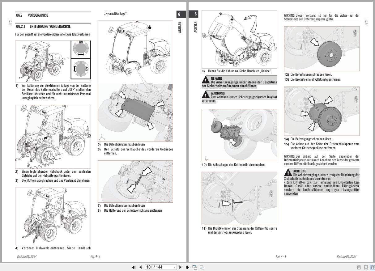 Antonio Carraro Tractor Series 32 SP4800 Common Rail Axles Workshop Manual 47309312 DE (3)