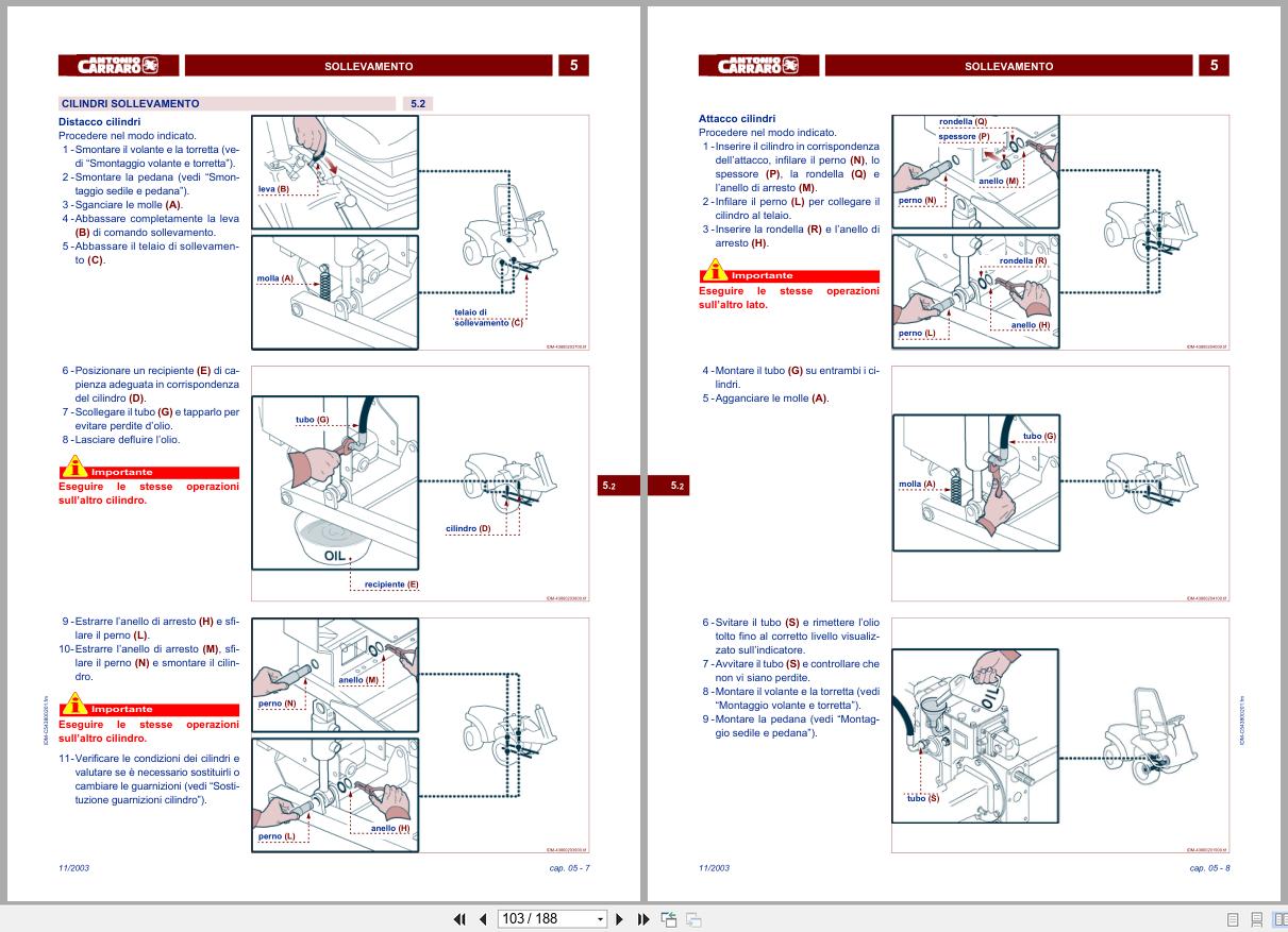 Antonio Carraro Tractor Series 33 K327 K333 Workshop Manual 47310047 01 IT (2)