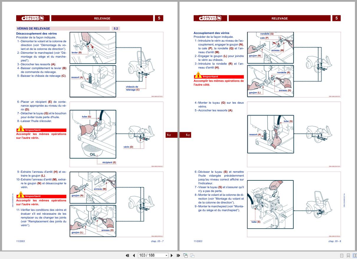 Antonio Carraro Tractor Series 33 K327 K333 Workshop Manual 47310049 01 FR (2)