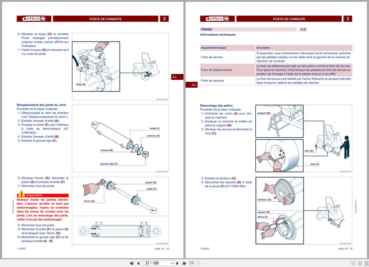 Antonio Carraro Tractor Series 33 K327 K333 Workshop Manual 47310049 01 FR (3)