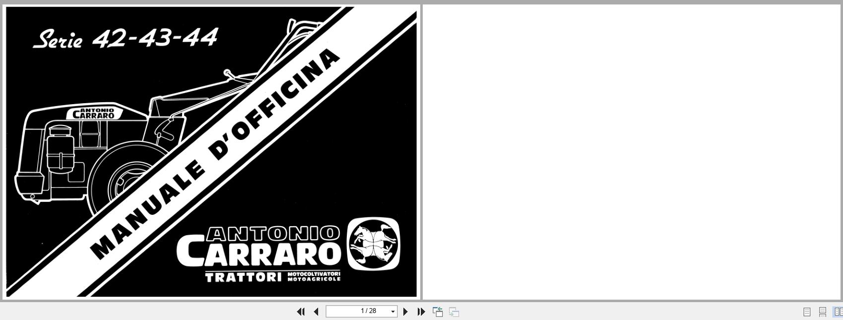 Antonio Carraro Tractor Series 42 43 44 Workshop Manual 47310006 IT (1)