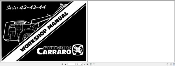Antonio Carraro Tractor Series 42 43 44 Workshop Manual 47310007 En (1)
