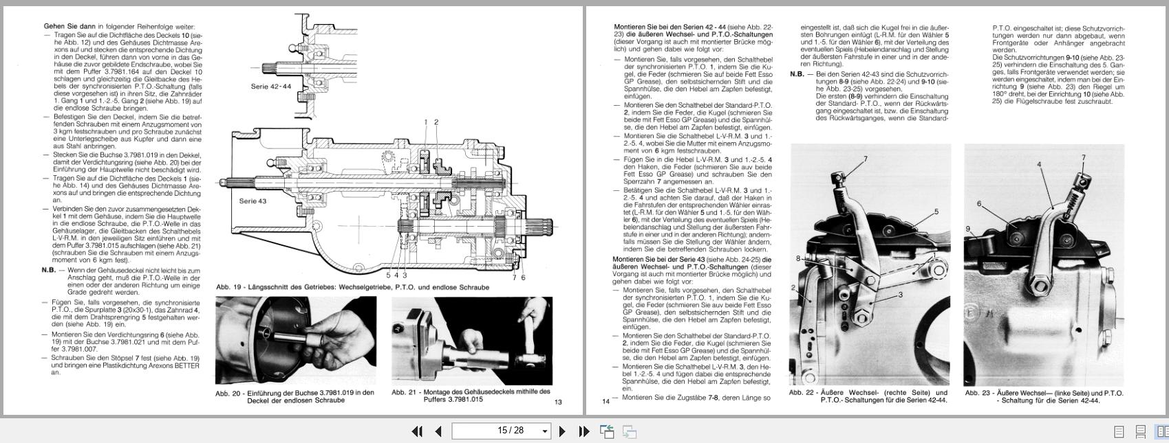 Antonio Carraro Tractor Series 42 43 44 Workshop Manual 47310009 DE (2)