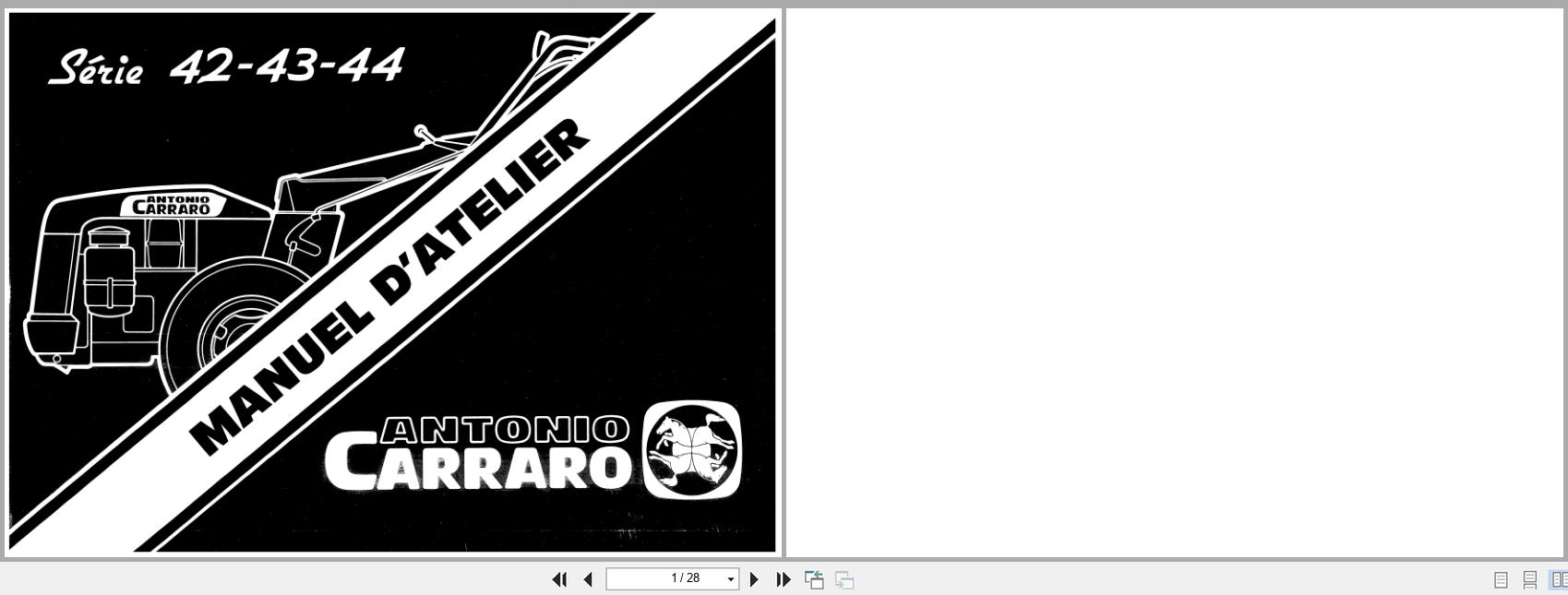 Antonio Carraro Tractor Series 42 43 44 Workshop Manual 47310010 FR (1)