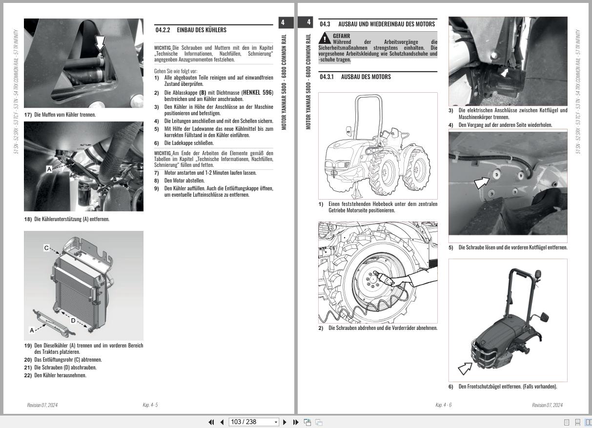 Antonio Carraro Tractor Series 57 TR5800 Infinity Engine Transmission Workshop Manual 47308202 DE (2)