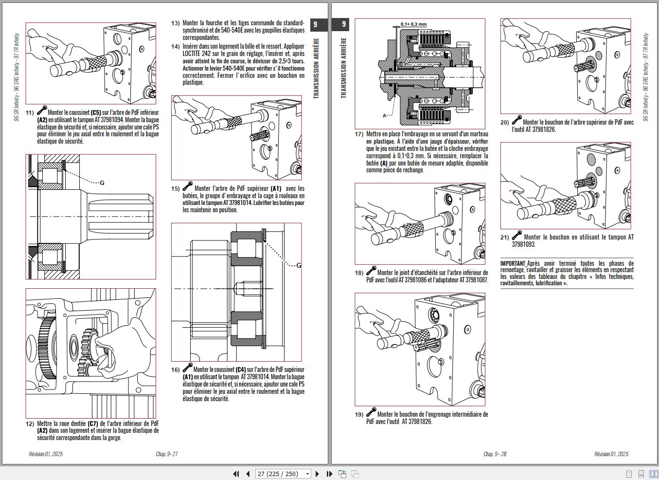 Antonio Carraro Tractor Series 96 SR7600 SRG7600 Engine Transmission Service Manual 47308141 FR (3)