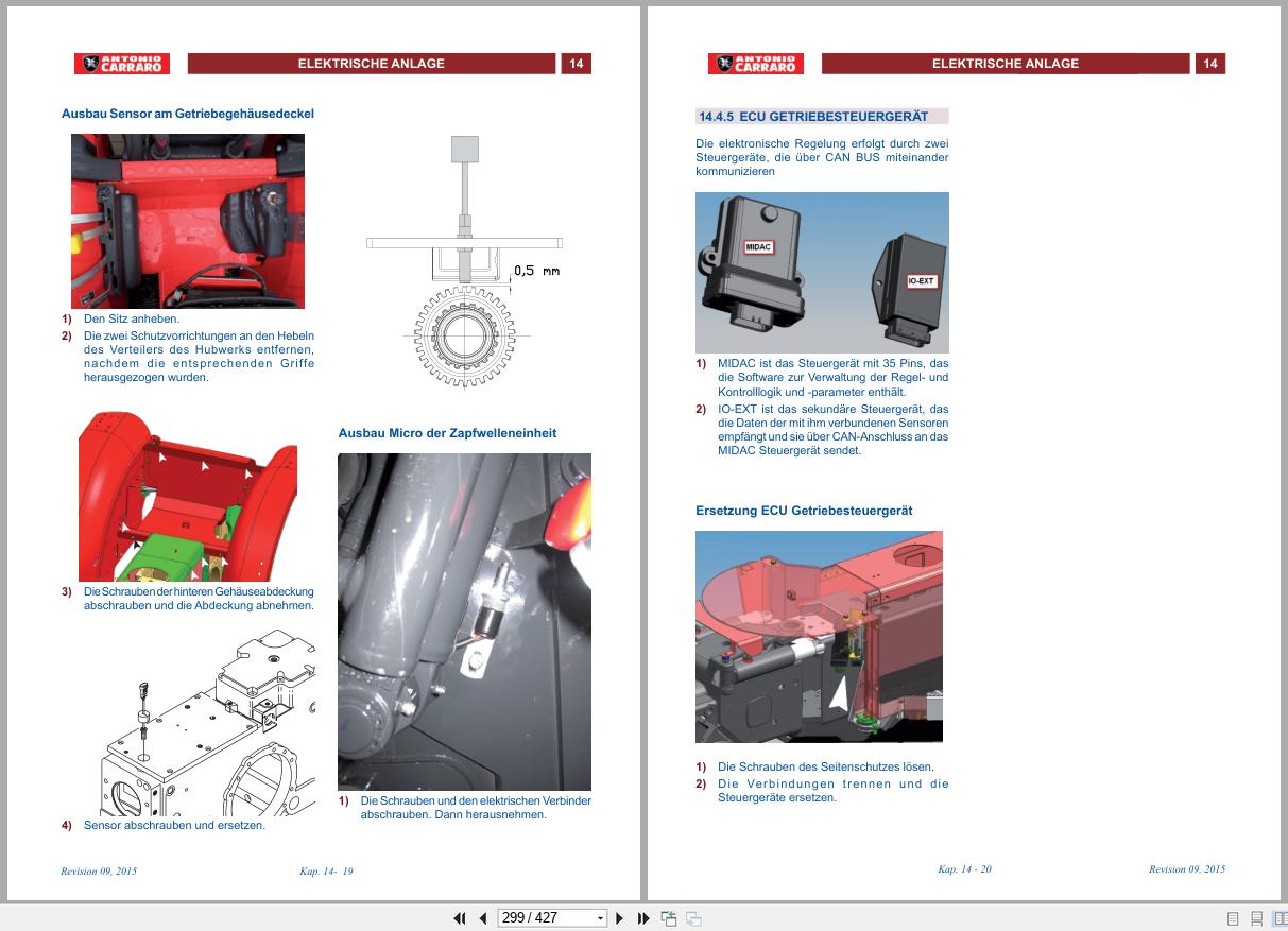 Antonio Carraro Tractor Series 96 SRH Infinity Technical Support Handbook 47310104 DE (3)