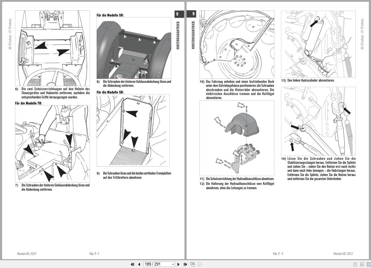 Antonio Carraro Tractor Series 97 TR7600 Infinity Engine Transmission Workshop Manual 47308132 DE (3)