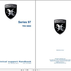 Antonio Carraro Tractor Series 97 TRH9800 Technical Support Handbook 47310082 EN (1)