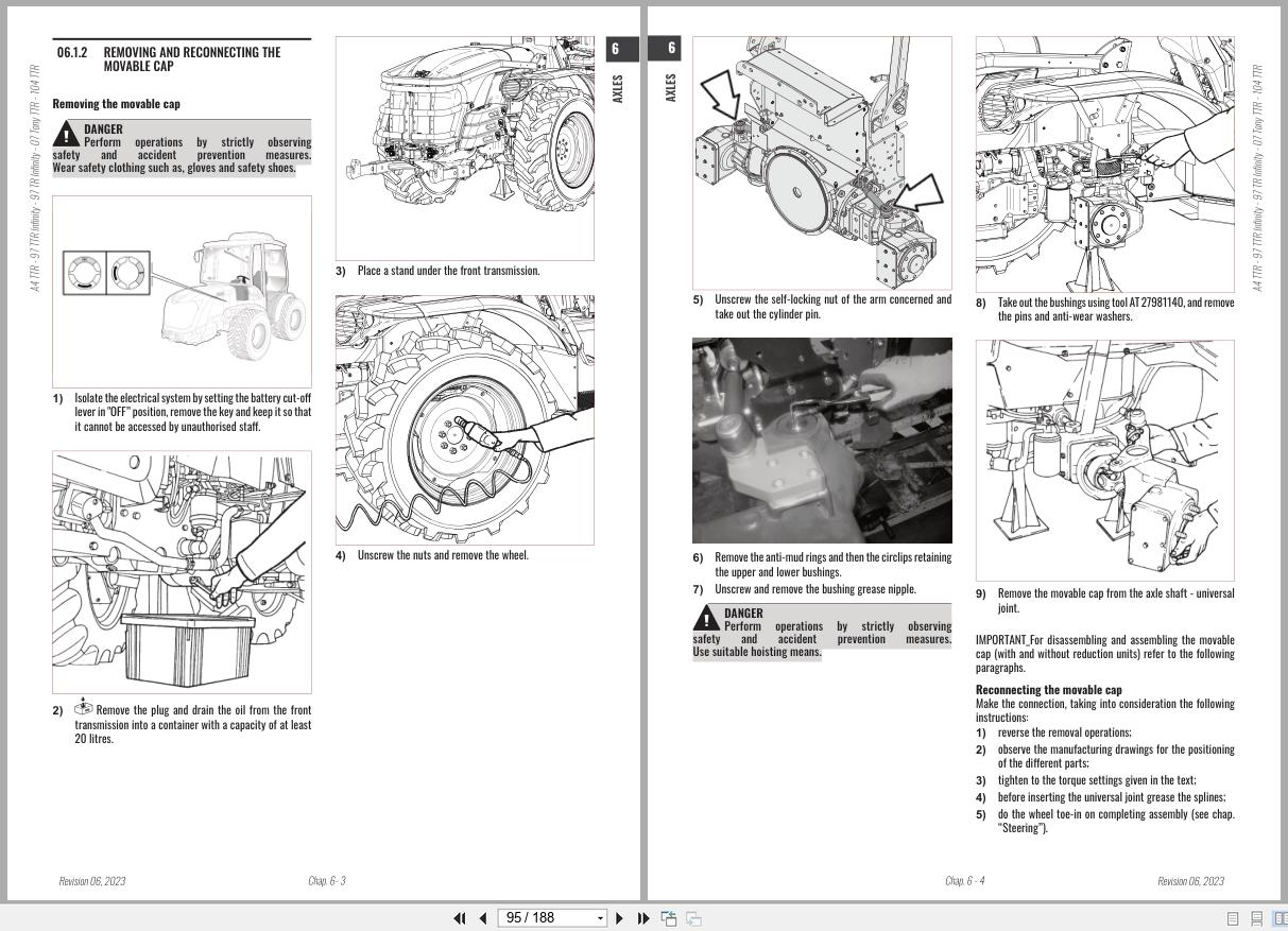 Antonio Carraro Tractor Series 97 TTR7600 Infinity Axles Workshop Manual 47309143 EN (2)