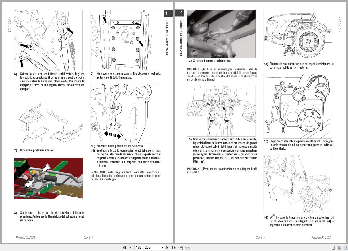 Antonio Carraro Tractor Series 97 TTR7600 Infinity Engine Transmission Workshop Manual 47308120 IT (3)