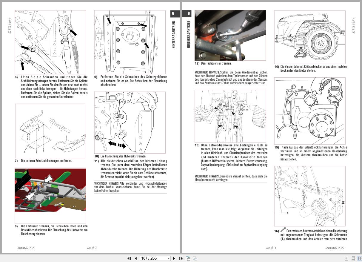 Antonio Carraro Tractor Series 97 TTR7600 Infinity Engine Transmission Workshop Manual 47308122 DE (3)