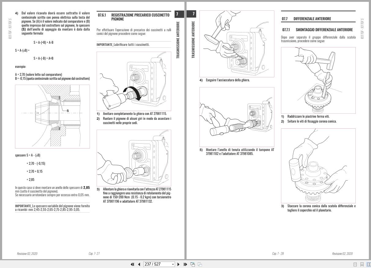 Antonio Carraro Tractor Series ERGIT 100 TGF9800 to TGF10900 Technical Support Manual 47310250 IT (2)