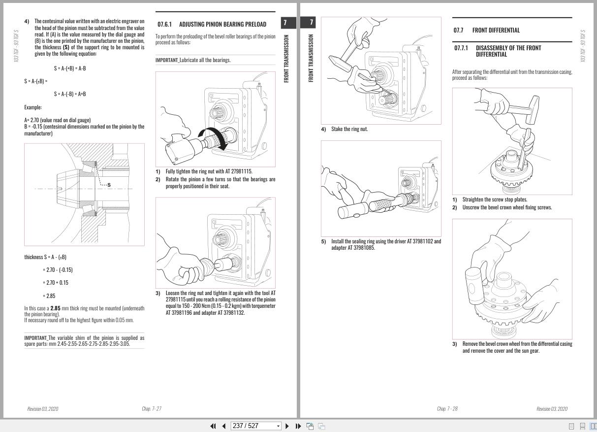 Antonio Carraro Tractor Series ERGIT 100 TGF9800 to TGF10900 Technical Support Manual 47310253 EN (2)