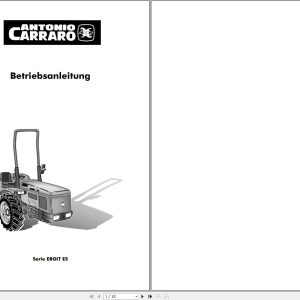 Antonio Carraro Tractor Series ERGIT ES Operators Manual DE (1)