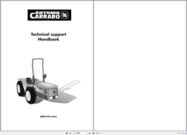 Antonio Carraro Tractor Series ERGIT ES Technical Support Handbook EN (1)