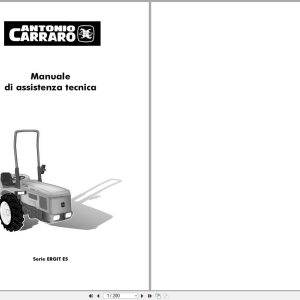 Antonio Carraro Tractor Series ERGIT ES Technical Support Handbook IT (1)