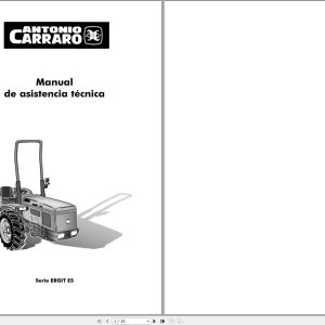 Antonio Carraro Tractor Series ERGIT ES Technical Support Manual ES (1)