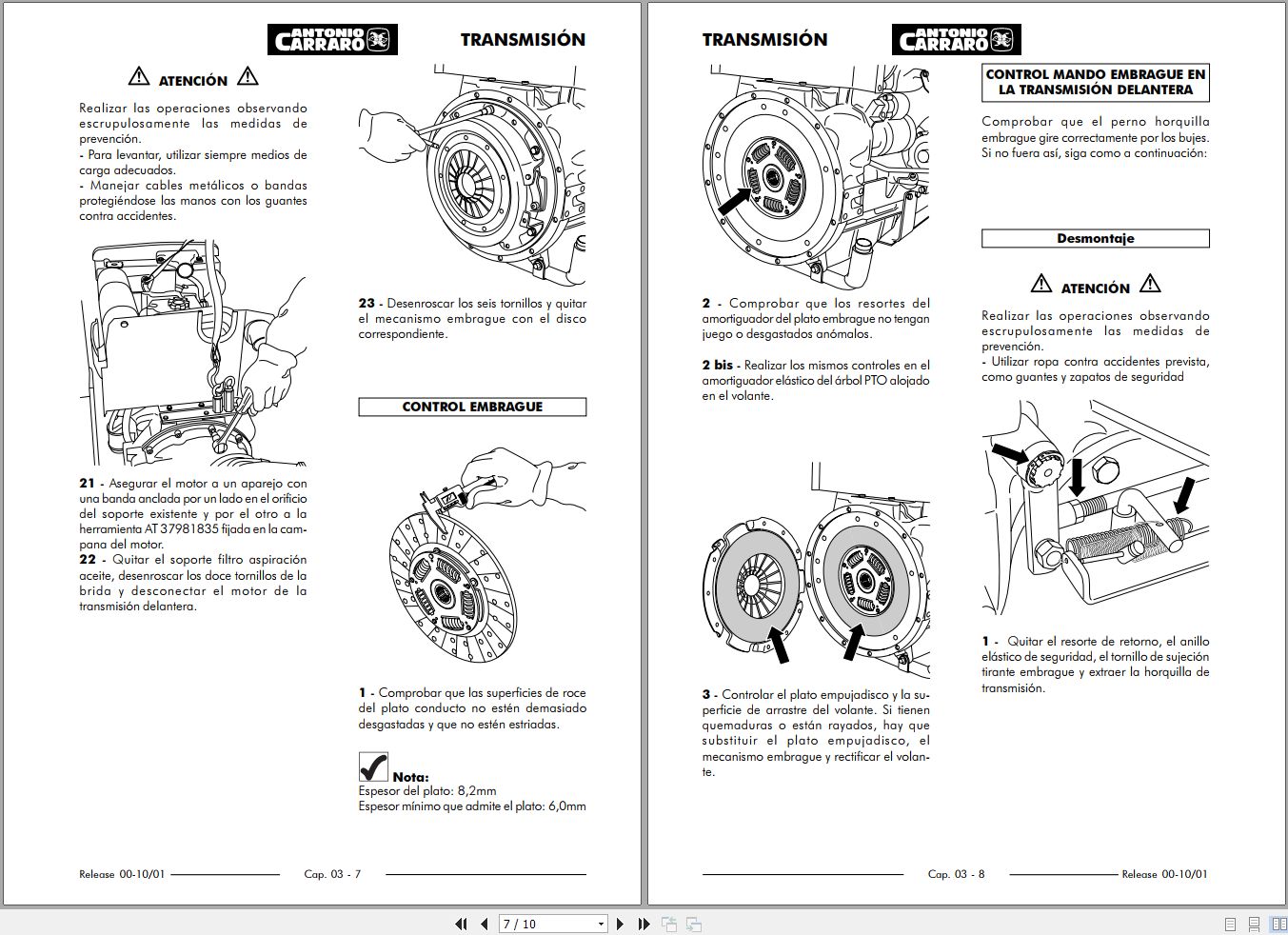 Antonio Carraro Tractor Series ERGIT ES Technical Support Manual ES (2)
