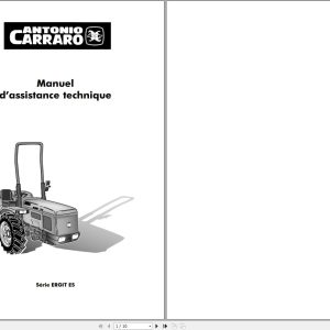 Antonio Carraro Tractor Series ERGIT ES Technical Support Manual FR (1)
