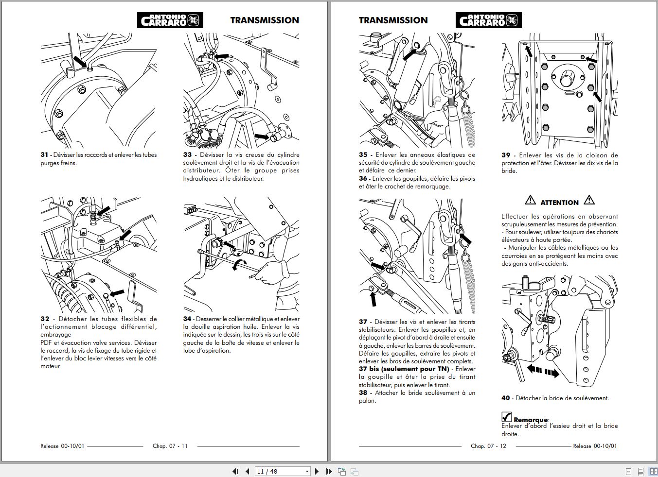 Antonio Carraro Tractor Series ERGIT ES Technical Support Manual FR (2)