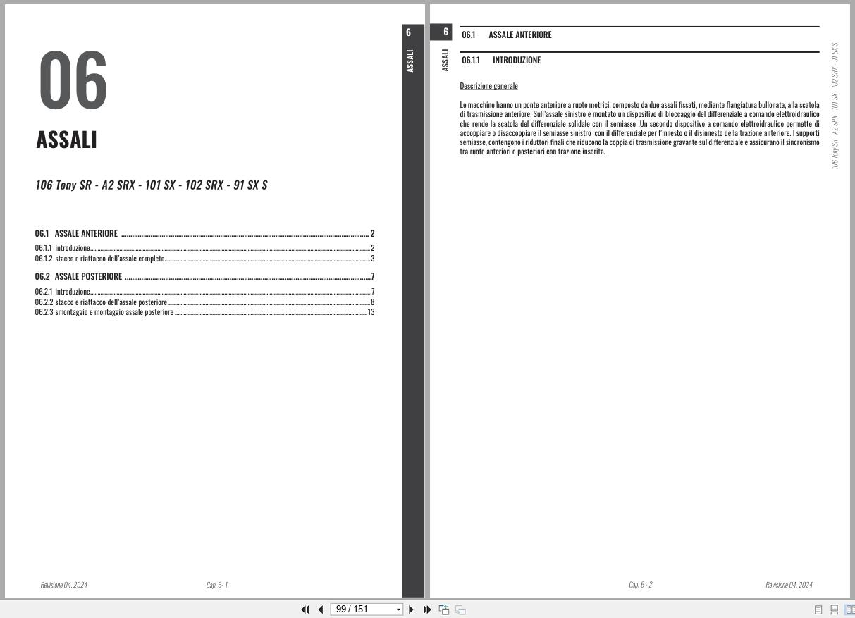 Antonio Carraro Tractor Series ERGIT100 SRX7800 SX9900 Axles Workshop Manual 47309230 IT (3)