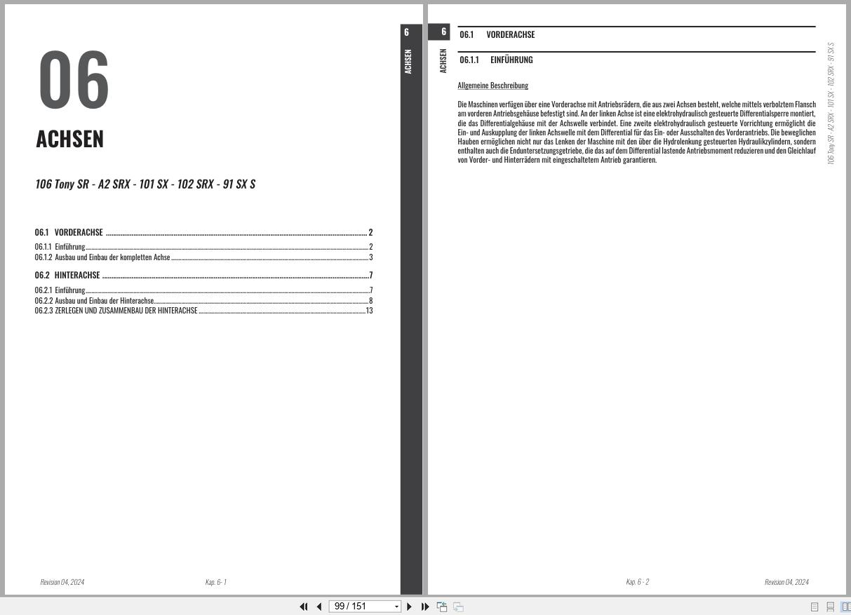 Antonio Carraro Tractor Series ERGIT100 SRX7800 SX9900 Axles Workshop Manual 47309232 DE (3)