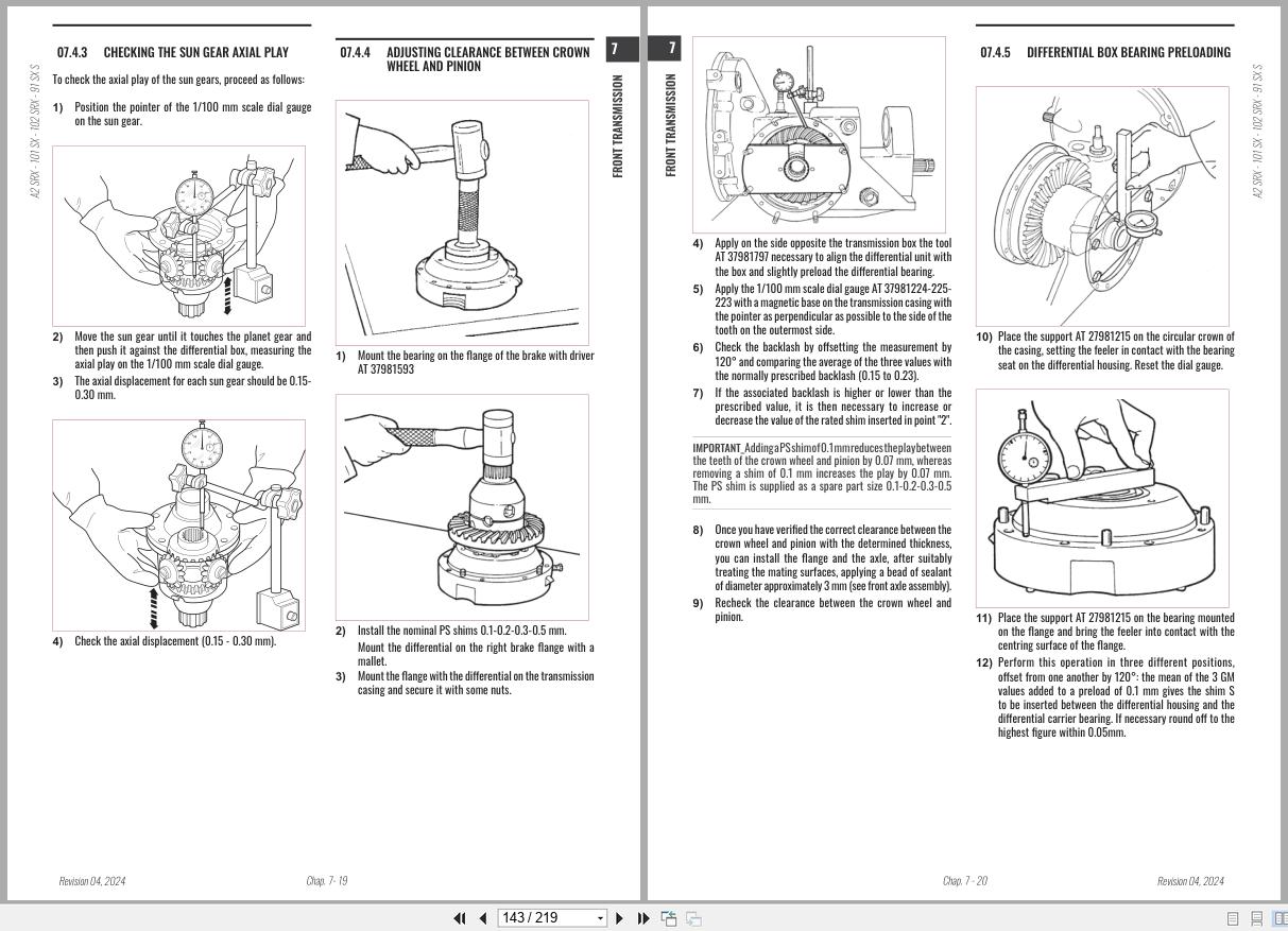 Antonio Carraro Tractor Series ERGIT100 SRX7800 SX9900 Engine Transmission Workshop Manual 47308213 EN (3)