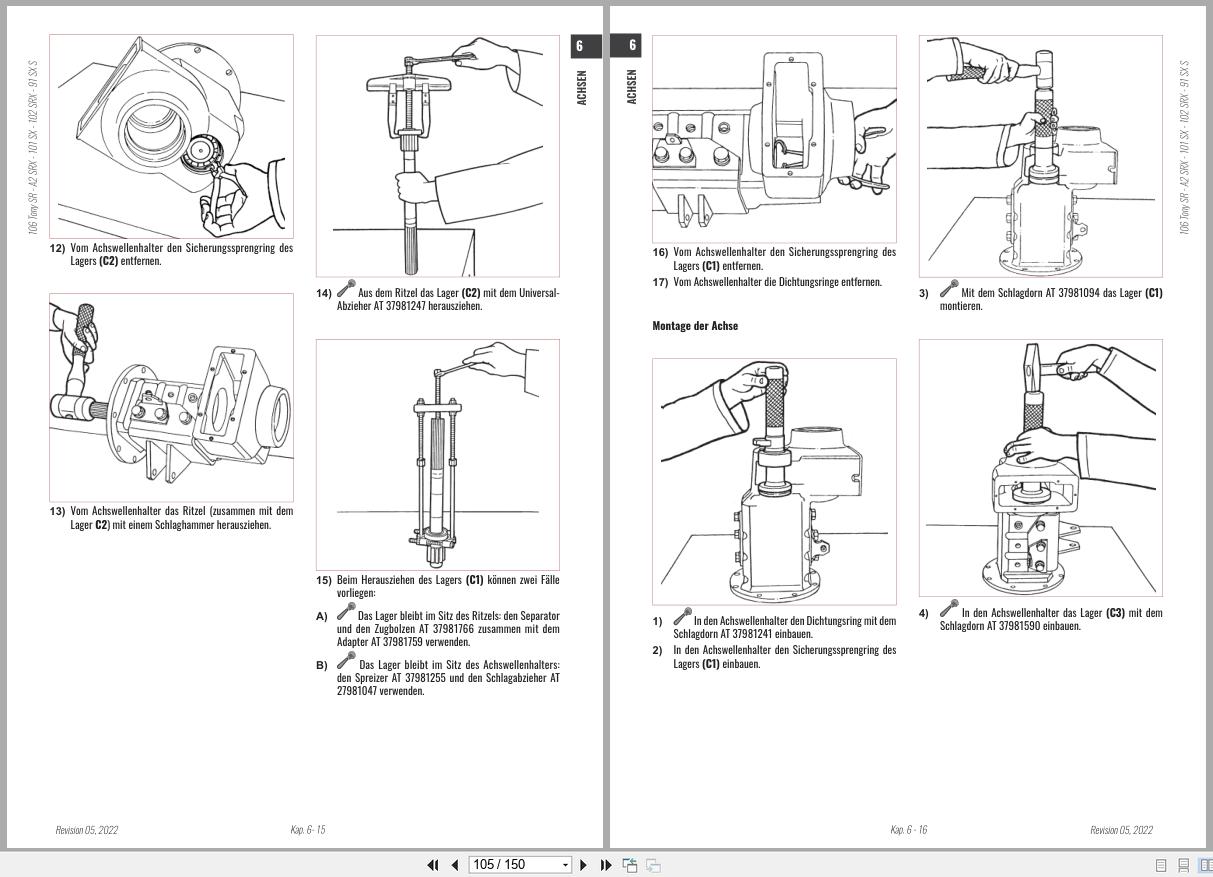 Antonio Carraro Tractor Series Ergit R SRX7900R to SRX10900R Axles Workshop Manual 47309012 DE (3)