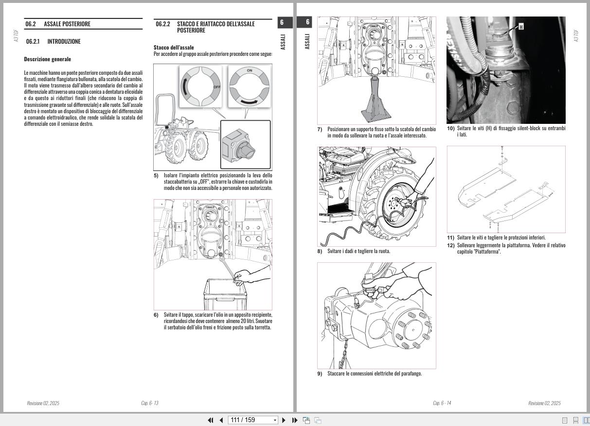 Antonio Carraro Tractor Series Ergit R TGF7900 to TGF10900 Axles Workshop Manual 47309360 IT (2)