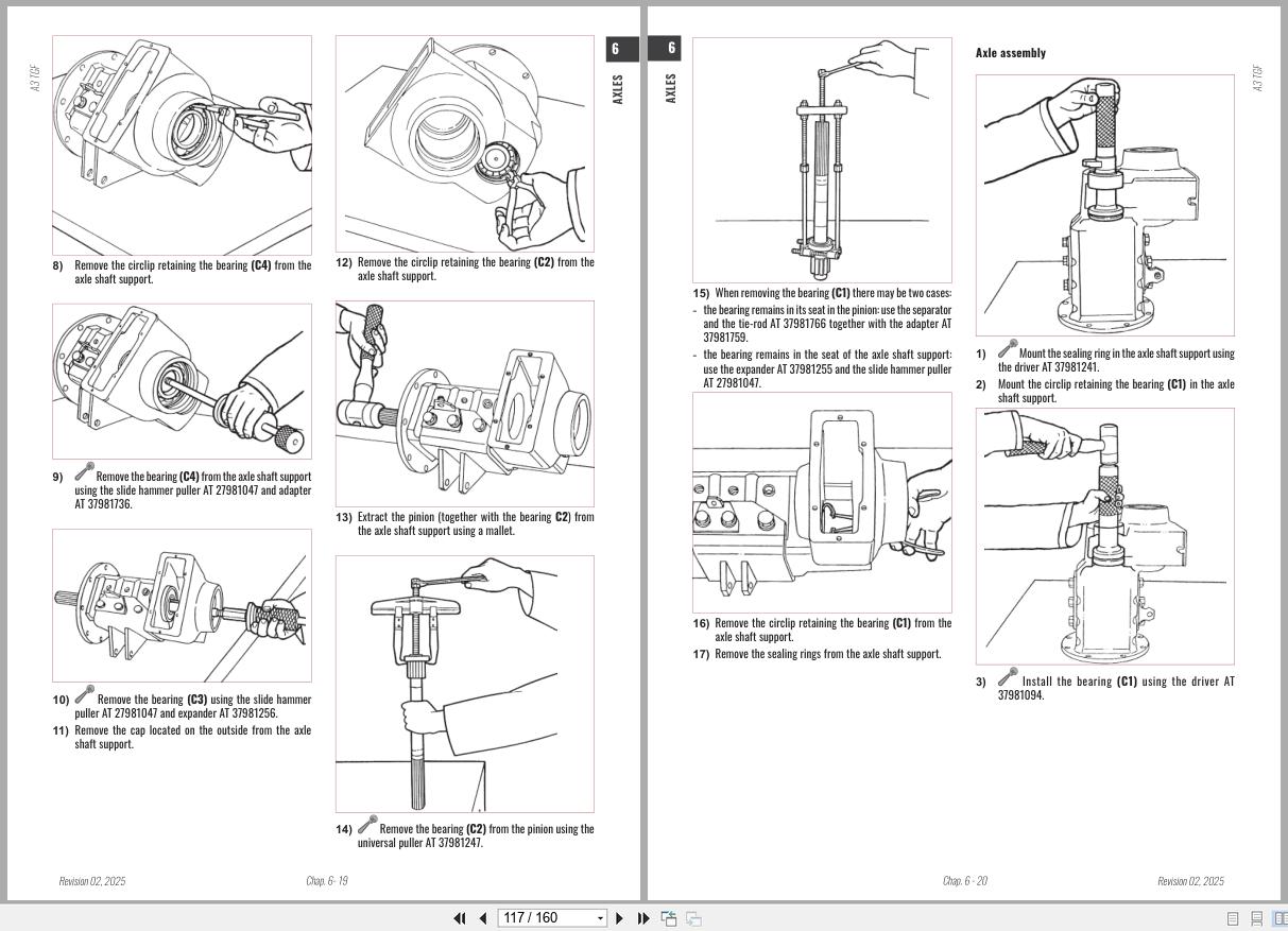 Antonio Carraro Tractor Series Ergit R TGF7900 to TGF10900 Axles Workshop Manual 47309363 EN (3)