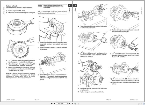 Antonio Carraro Tractor Series Ergit R TRX7900 to TRG10900 Axles Workshop Manual 47309350 IT (3)