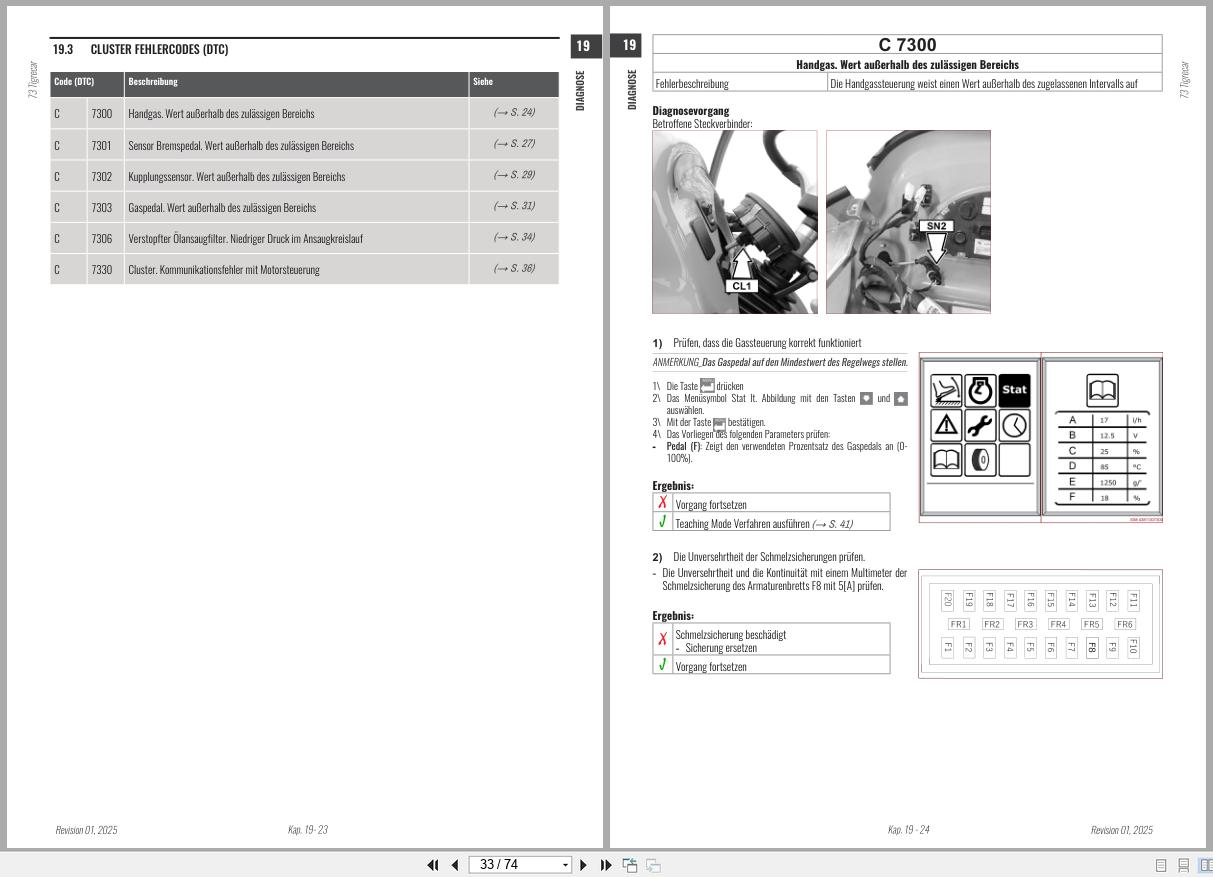 Antonio Carraro Tractor Series Major 5800PC to 6800PL Diagnostic Workshop Manual 47307162 01 DE (2)