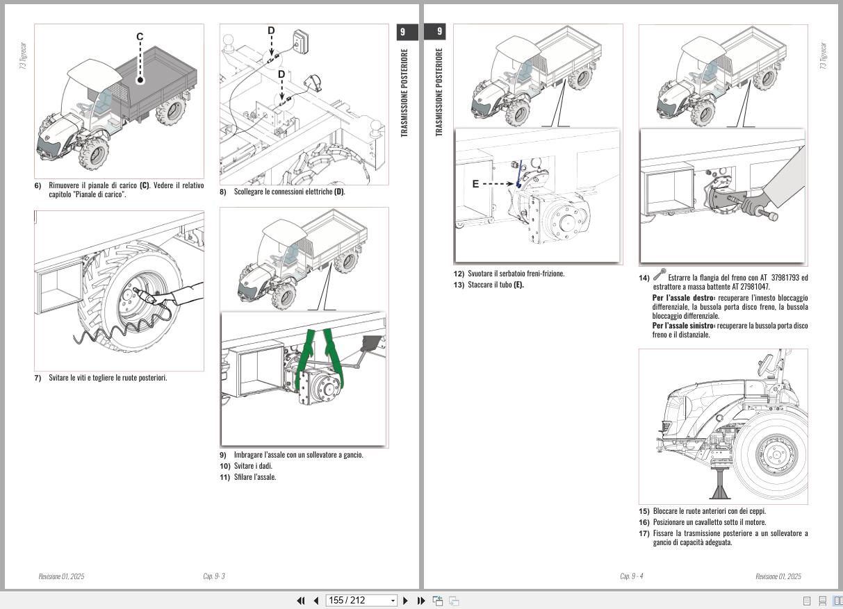 Antonio Carraro Tractor Series Major 5800PC to 6800PL Engine Transmission Workshop Manual 47308310 IT (3)